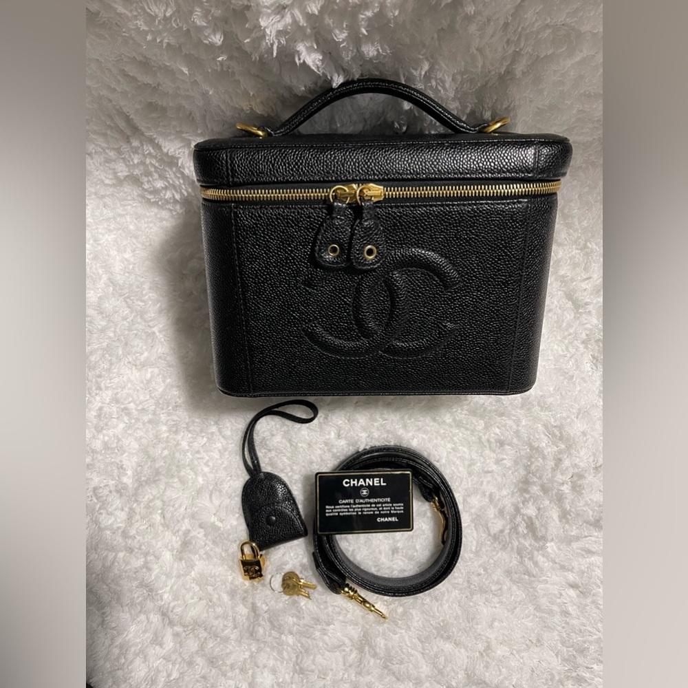 Chanel Vintage Vanity Box Case Caviar Shoulder Bag